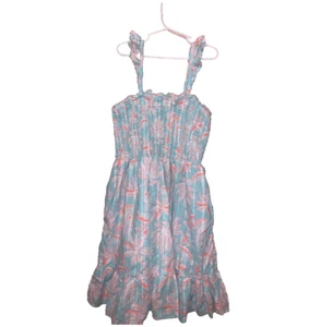vineyard vines Girl's Cay Floral Smocked Beachy Spring Summer Dress size 7 - Picture 1 of 4