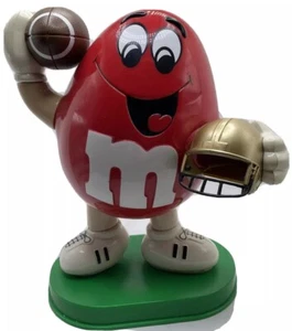 M&M’s Football Player Candy Dispenser 9.5" Rare 90's Red Collectible 90s  - Bild 1 von 12
