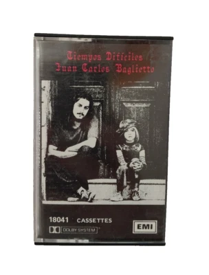 Juan Carlos Baglietto Tiempos Dificiles Cassette 1982 Argentina Rock Rare Tape - Image 1 of 4