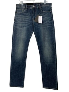 Armani Exchange Mens J16 Straight Leg Jeans Size 36 x 32.5 Blue Denim 8745 NWT - Picture 1 of 11