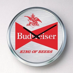 Orologio BUDWEISER KING OF BEERS acciaio inox movimento quarzo silenzioso uomo grotta - Foto 1 di 12