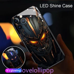 Luminous Mecha LED Flash Light up Phone Case Cover for iPhone 13 15 16 Pro Max - Picture 1 of 28