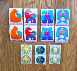 VINTAGE SNIFF Aufkleber 14 SELTENE Beleuchtungen PUZZLE PAAR Frösche SONNENUNTERGANG Delfine - Bild 1 von 1