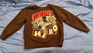 Boys' Size 4 Black Garanimals Robot Hero Sweatshirt - Picture 1 of 6