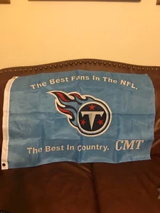 "Bandera de bandera de los Tennessee Titans de la NFL 37"" X 25"" TV CMT Música Country Mejores Fans ¡Nuevo! - Imagen 1 de 2