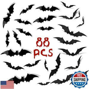 Halloween Decorations Clearance Bats 88 Pcs,Halloween Decorations Indoor Clea - Picture 1 of 5
