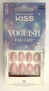 Kiss Voguish Fantasy 28 geformte Nägel kurze Länge Kleber Weihnachten Lebkuchen - Bild 1 von 5