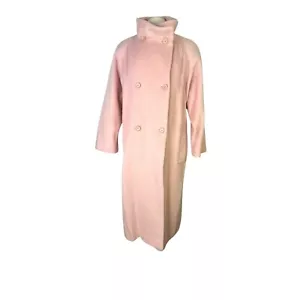 Vintage JG Hook Baby Light Pink Mohair Wool Coat Overcoat 1950s 60s Retro Pin Up - Picture 1 of 9