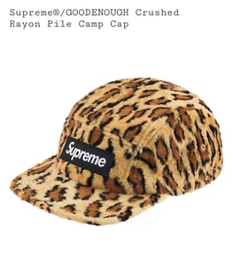 Supreme x GOODENOUGH Crushed Rayon Pile Camp Cap - Picture 1 of 6