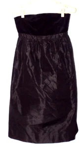 J Crew Womens Dress Size 2 Brown Empire Waist Velvet Bodice Silk Skirt Cocktail - Picture 1 of 3