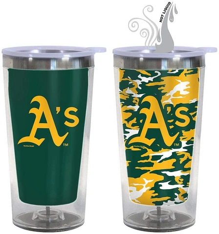 Oakland Athletics Color Change Tumbler Cup w/ Lid 16oz Insulated - MLB Free Ship Cover
