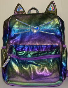 Kid’s kitty cat rainbow backpack loaded with brand-new supplies! Perfect for K-3