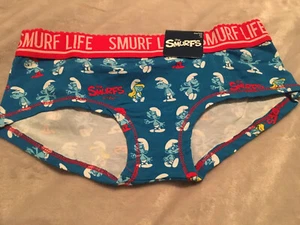 Smurfs Girlie Short Panty NWT Sz S Underwear Free S & H Smurf Life - Picture 1 of 2
