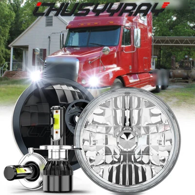 For Freightliner Century Class 7" Stock Glass Lens Headlight LED Bulb Headlamp - Image 1 of 4