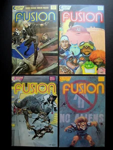 FUSION COMIC BOOKS / # LOTTO 5-8 / ECLIPSE COMICS 1987 / 1° STAMPA / NM TO MINT - Foto 1 di 12