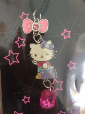 Collana Hello Kitty Sanrio con gemma rosa  - Immagine 1 di 2
