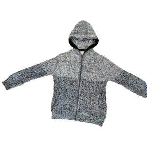 Zara knitwear multicolor zipped hoodie two inside pockets long sleeve Sz7 122 cm - Picture 1 of 5