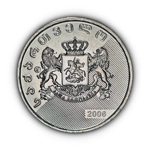 GEORGIA. 2006, 1 Lari - Kolkhi, Colchian Tetri Lion, Saint George, Dragon 4 - Picture 1 of 3