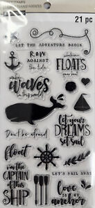 Recollections Adventure Under the Sea Clear Stamps 21pc Let Your Dreams Set Sail