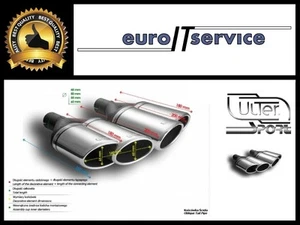 NEUF TWO TOP DOUBLE MUFFLER TIP ULTER SPORT N2-56L/P* - SILENCER TAIL PIPE Ø95x6 - Imagen 1 de 3
