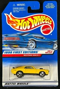 Hot Wheels 1998 First Editions #29/40 Mustang Mach I Yellow - Picture 1 of 3