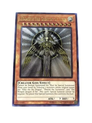 Holactie Creator Of Light Egyptian God Card Ultimate Holo Anime Yugioh - Image 1 of 4