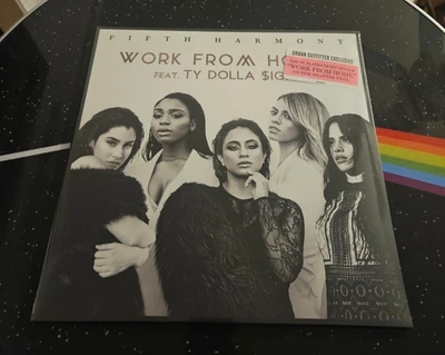 Fifth Harmony Work From Home  UO Pink Splatter Vinyl LP Sealed Camila Cabello - Image 1 of 2