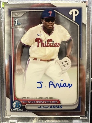 2024 Bowman Chrome - Prospect Autographs Jalvin Arias #CPA-JA (AU, RC) - Image 1 of 2
