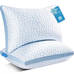 Enhanced Cooling Pillows for Sleeping, Shredded Memory Foam Pillows 2 Pack, B... - Picture 1 of 7