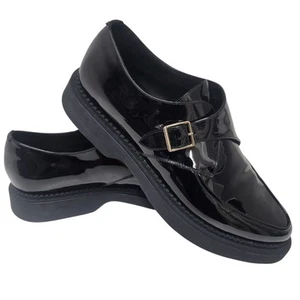Saint Laurent Paris Anthony Patent-Leather Monk Strap Shoes Men's (EU) 43 NWOT - Picture 1 of 12