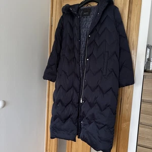 Geox Women Respira Breathing System Water Repellent Coat UK Size 14 Navy Hooded - Picture 1 of 10