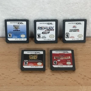 Lot of 5 Nintendo DS Games: Monster Jam, Reflex, Cars National, Clone Wars, PGA - Picture 1 of 7
