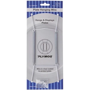 Plymor White Vinyl Finish Wall Mountable Plate Hanger (For Plates 10" - 14") - Picture 1 of 1