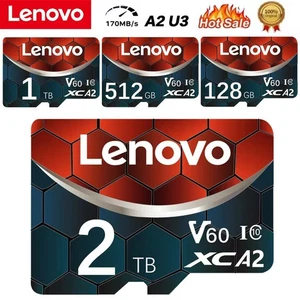 Carte Mémoire Lenovo Haute Vitesse 1To 2To Carte Micro Sd Classe 10 Xc Tf Carte Adaptateur - Photo 1 sur 18