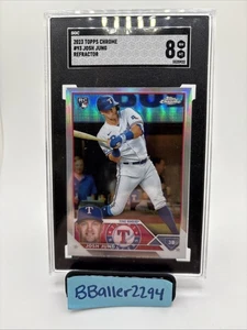 Josh Jung 2023 Topps Chrome Rookie Refractor SGC 8 Texas Rangers - Bild 1 von 2