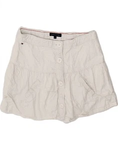 TOMMY HILFIGER Girls Mini Skirt 11-12 Years W24 White Cotton AB02 - Picture 1 of 3