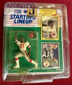Kenner Starting Lineup 1990 edición Deion Sanders con figura de acción y tarjeta de novato - Imagen 1 de 5