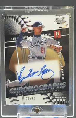 Cromógrafos cromados Topps 2025 #CHR-CP Chan Ho Park automático/50 Foto 1 de 4
