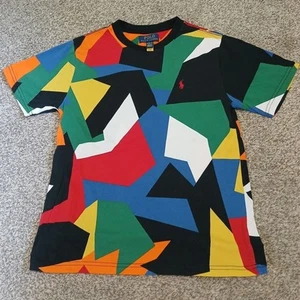 Polo Ralph Lauren Colorful Geometric T-Shirt Boys Size Medium (10/12) - Picture 1 of 4