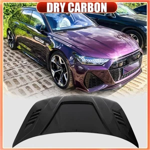 For Audi RS6 RS7 C8 Avant 19-24 Dry Carbon Real Carbon Engine Hood Bonnet Cover - Picture 1 of 12