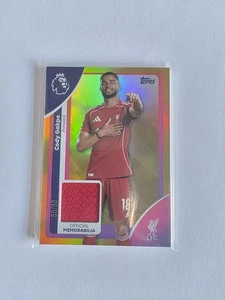 Topps Premier League 2026 Liverpool Cody Gakpo Patch Relic Gold 50/50 Book End - Imagen 1 de 2