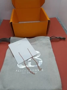 Alicia Bonnie Rose Gold Lydia Thread Earrings - Picture 1 of 8