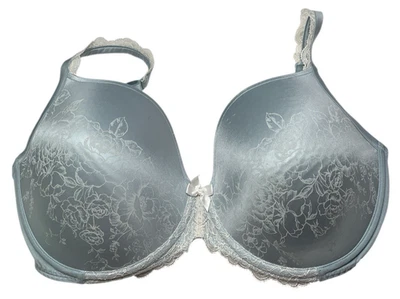 Sujetador Marie Jo Mujer 34F Reino Unido Azul Con Aros Acolchado Jacquard Floral Cobertura Completa Foto 1 de 4