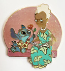 Stitch & Grandma Elderly Woman Rose Snow Globe Lilo & Stitch LE 500 Disney Pin S
