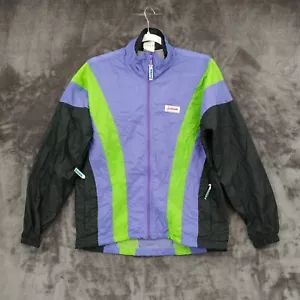 Hind Running Jacket Womens Small Purple Colorblock Full Zip Mock Neck Nylon - Picture 1 of 17