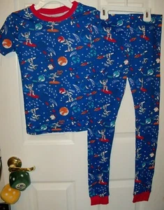Astronaut Mars Moon Stars Space NASA Long 2 Piece Pajama PJ Set Boys Size 8 NWT - Picture 1 of 1