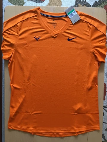 NEW Nike Rafa Nadal Tennis Dri-Fit Mens XL Magma Orange Jersey Shirt CV2572-834 Cover