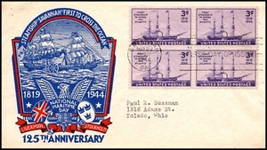 Scott 923 3 Cents Steamship Staehle FDC Typed Address Block Planty 923-6 - Picture 1 of 2
