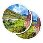 2x Vinyl Stickers Glenfinnan Railway Viaduct Train Scotland #51026