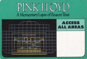 PINK FLOYD satin backstage pass A MOMENTARY LAPSE OF REASON TOUR Access All OTTO - Picture 1 of 2